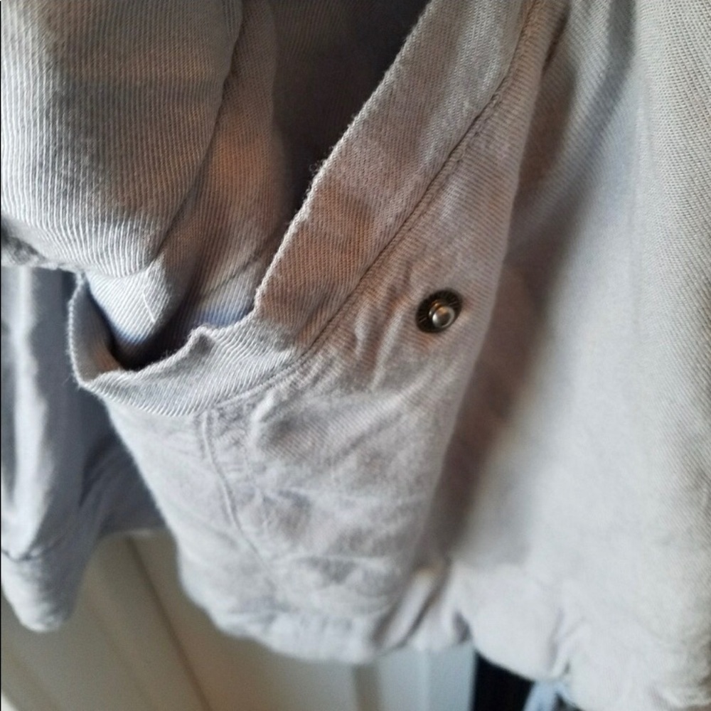 Gray Drape Front Anorak - Picture 5 of 6